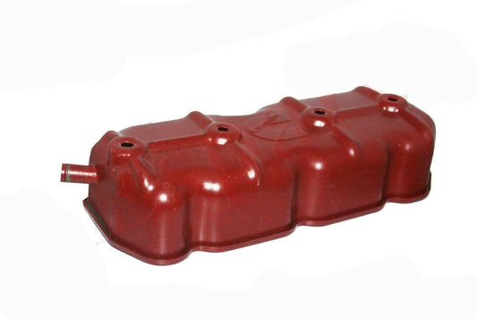 Red tappet cover rocker valve cover, durable material, designed for valve gasket use in tractors