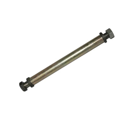 Axle mounting bolt with metal rod and hex nuts at both ends