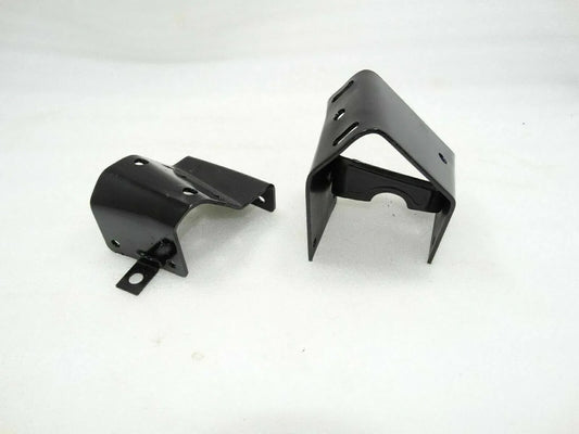 Engine foundation plate bracket set, black metal