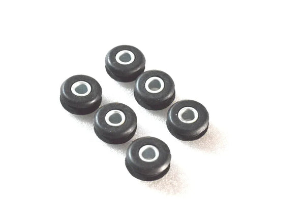 Six engine rubber mounts for Softail models, durable rubber construction, designed for optimal engine stability.