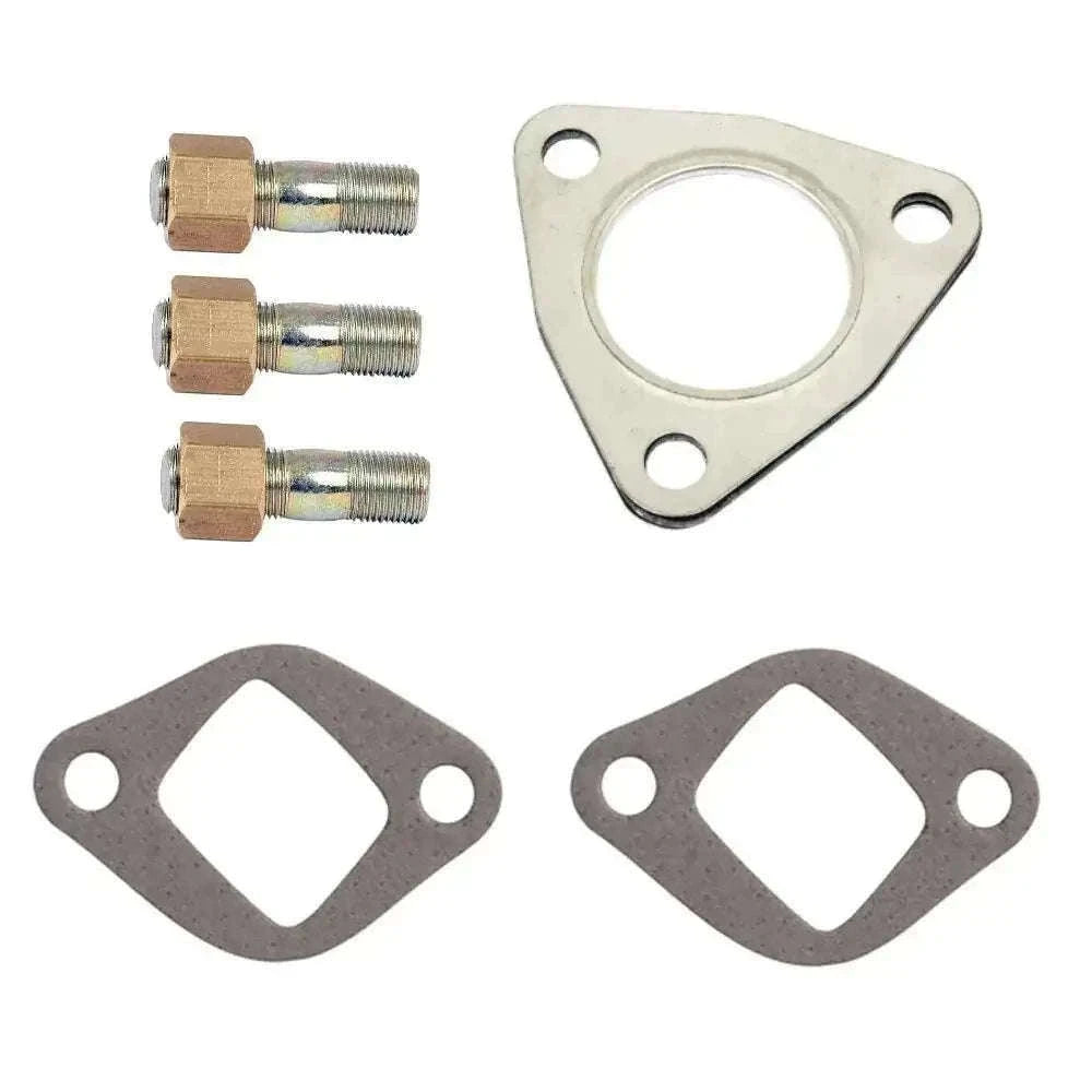 Exhaust manifold install kit designed for Massey Ferguson tractors.
