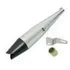 Exhaust Silencer Shark Shape Glass Wool W-O Baffle Fits Royal Enfield - StellerGear