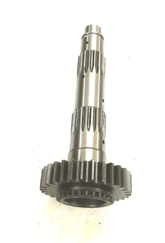 Transmission main shaft gear with splined end and cylindrical body