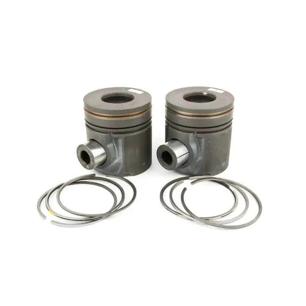 Diesel engine piston kit with two pistons, wrist pins, and piston rings set