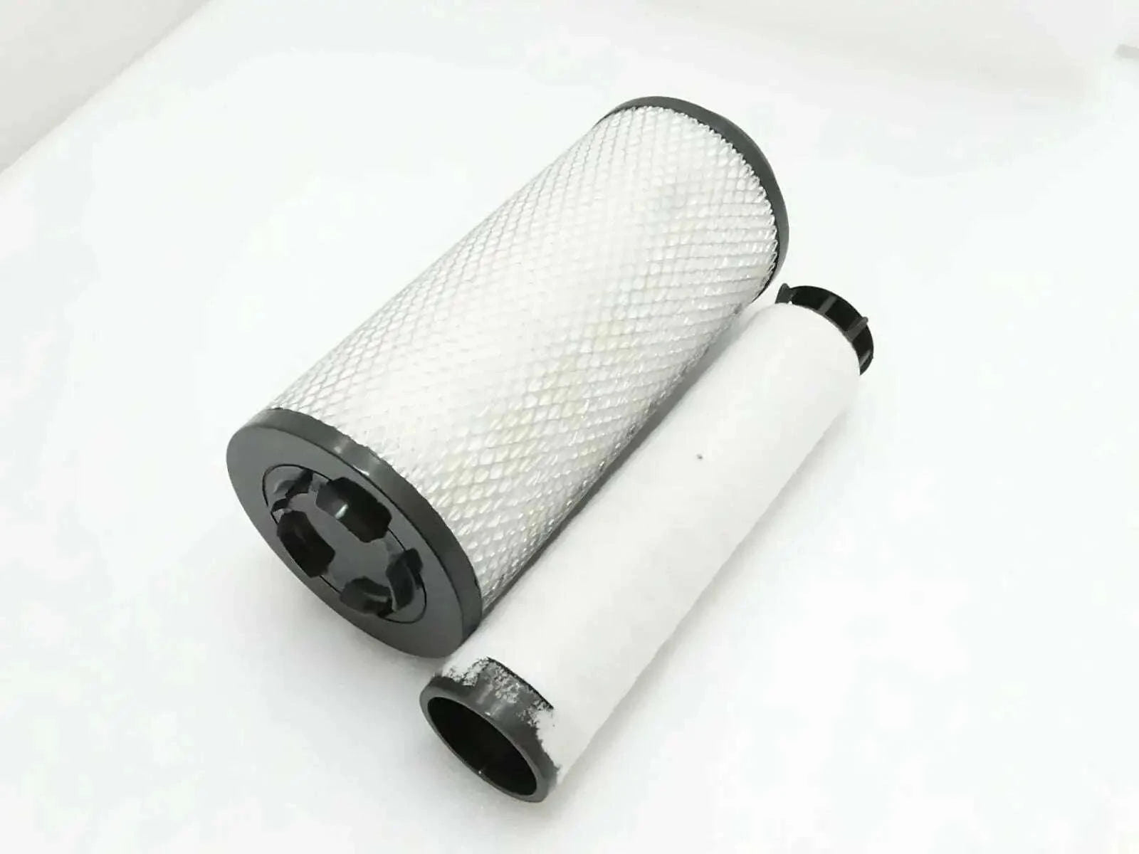Cylinder air filter set with mesh outer and foam inner filter elements