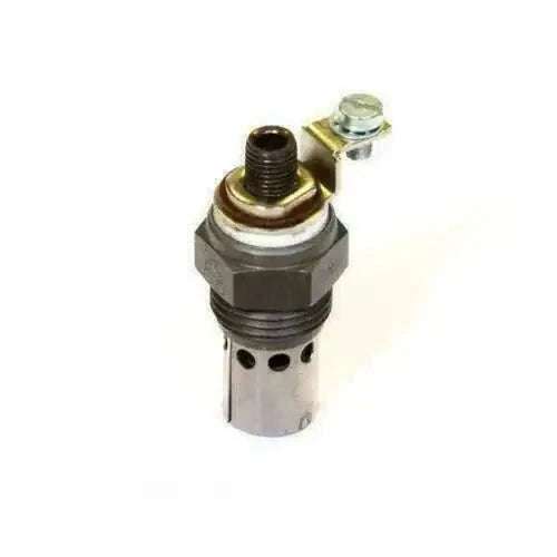 Metal glow plug thermostat with threaded stud and hex nut connection