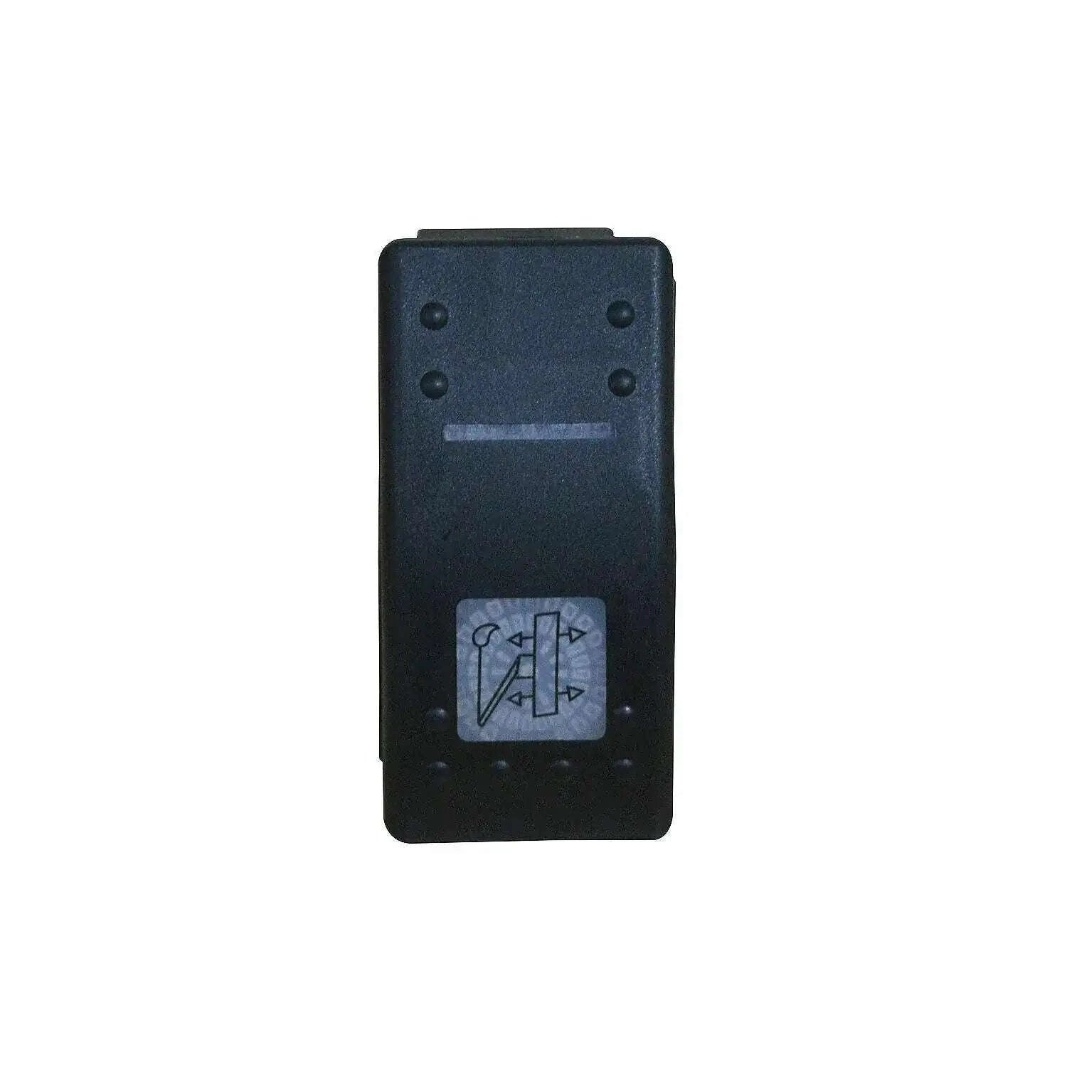 Cab rocker switch on/off with black plastic housing and icon