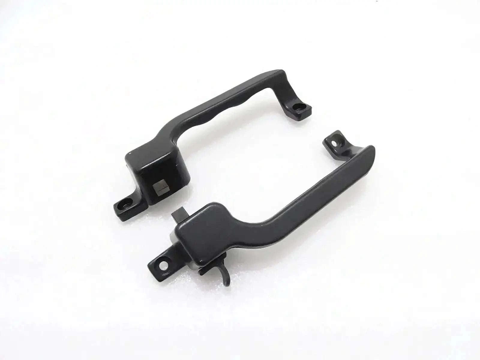 Rear window latch handle, dark gray/black, with mounting brackets