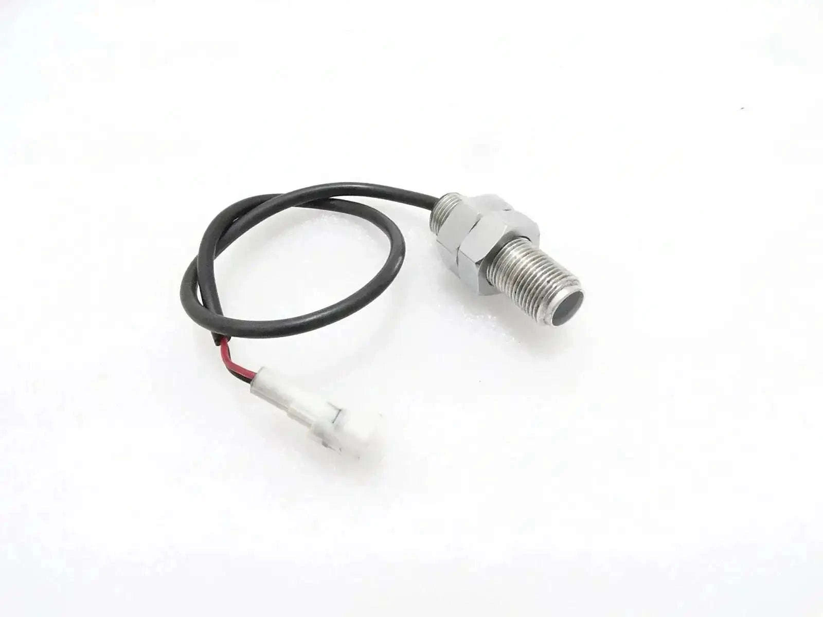 Proximity switch sensor with cable and threaded metal connector