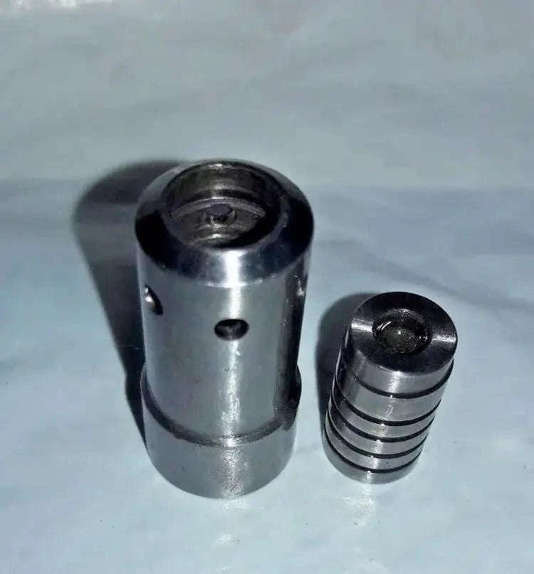 Metal repair kit sleeve and spring plunger for relief valve, silver