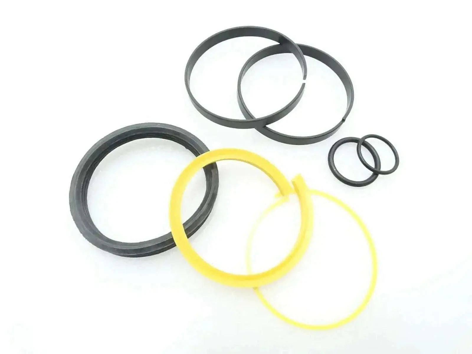 Hydraulic slew ram seal kit with black and yellow O-ring seals