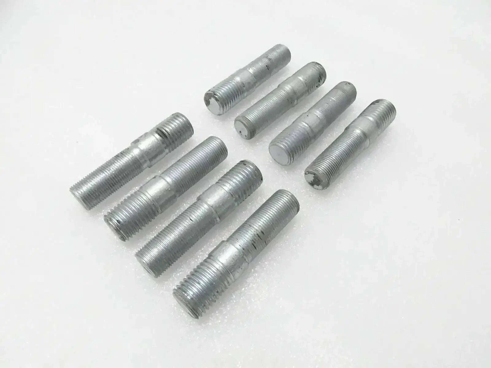 Metal exhaust manifold studs, set of 8 threaded bolts