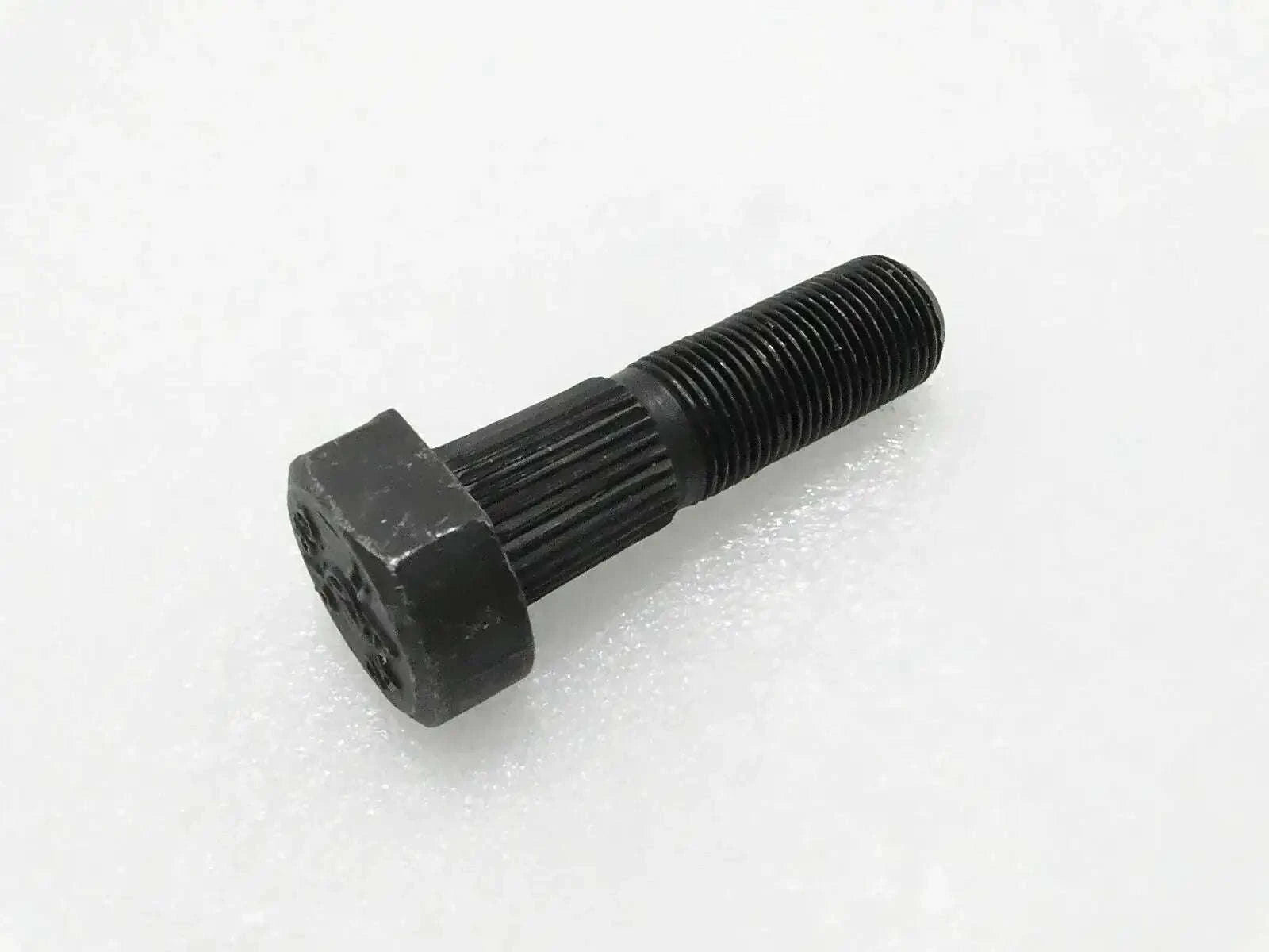 Wheel bolt with black threaded shaft and hex head