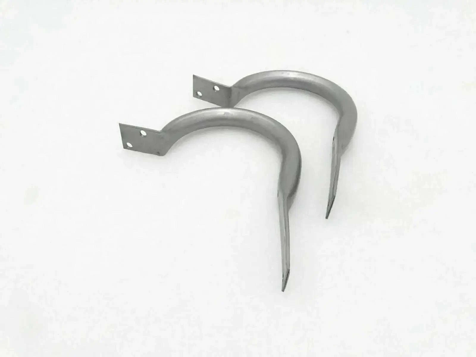 Rear body lifting grip handle set with two curved metal handles and mounting tabs