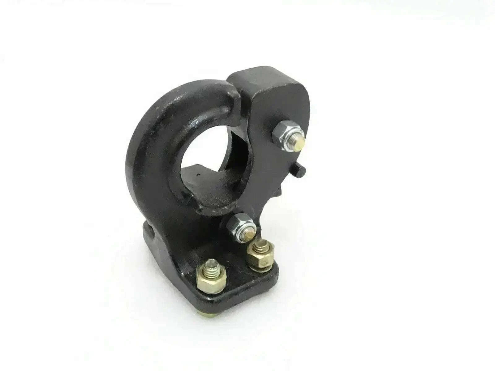 Black pintle hitch towing hook with mounting bolts