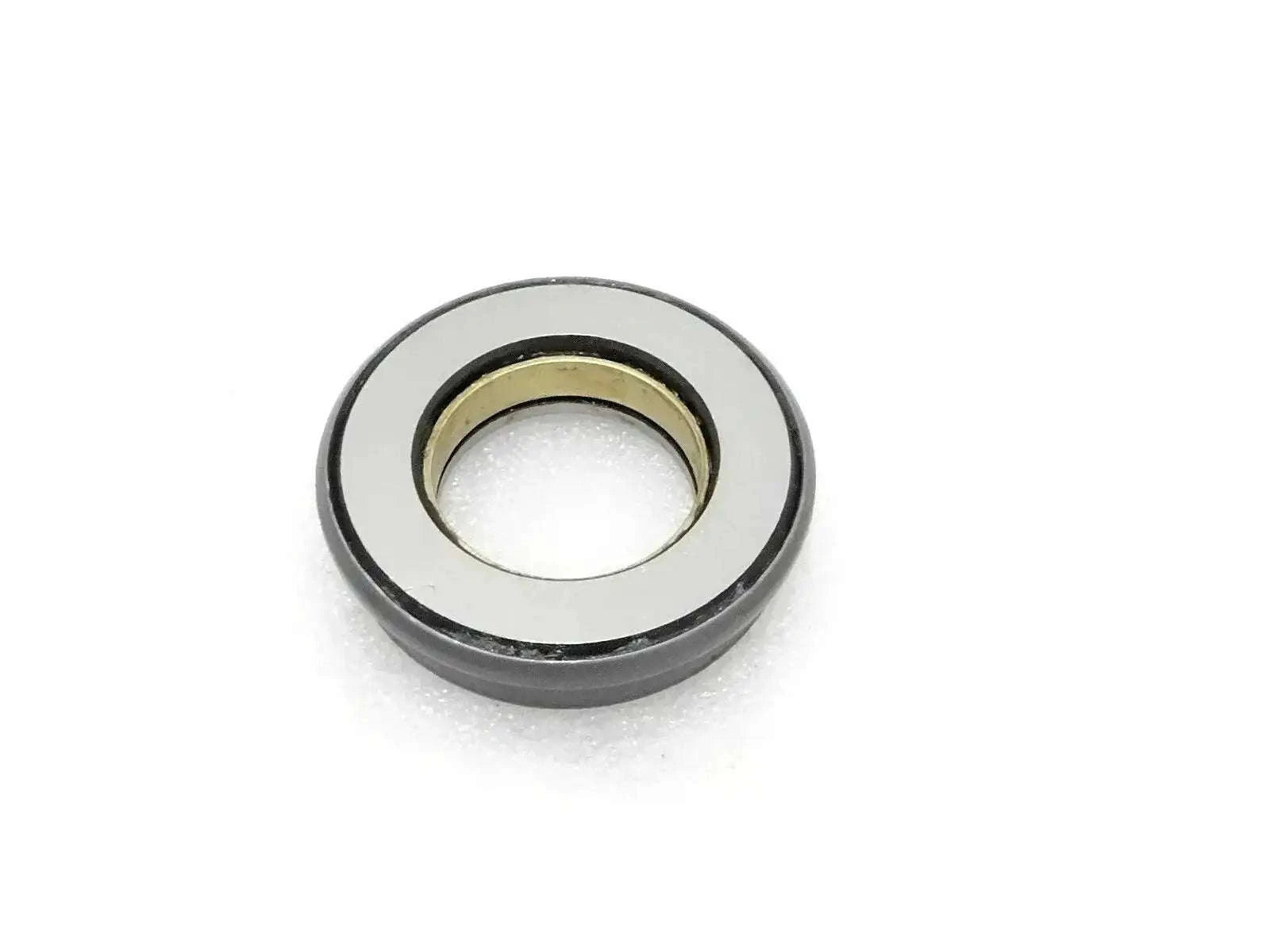 Clutch throw outer bearing with dark metal outer ring and brass inner race