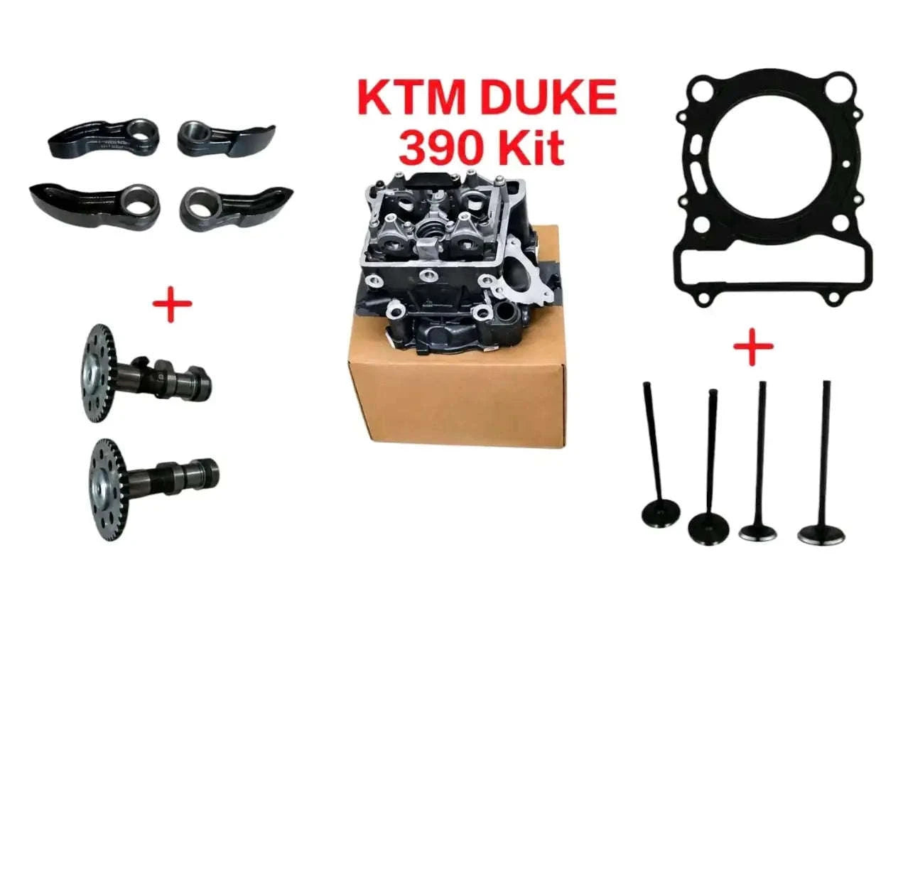 Fit For KTM Duke RC 390 Complete Cylinder Head, Gasket, Rocker Arm & CamShafts StellerGear