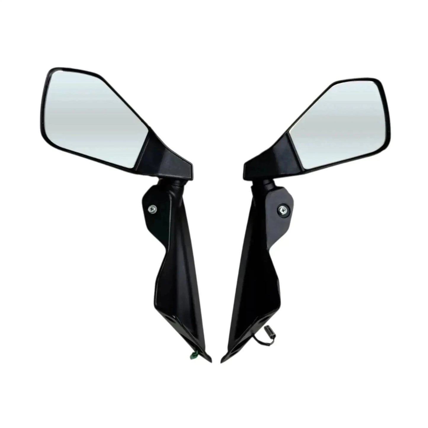 Rear view mirror set with tinted glass and black brackets, LH and RH pair