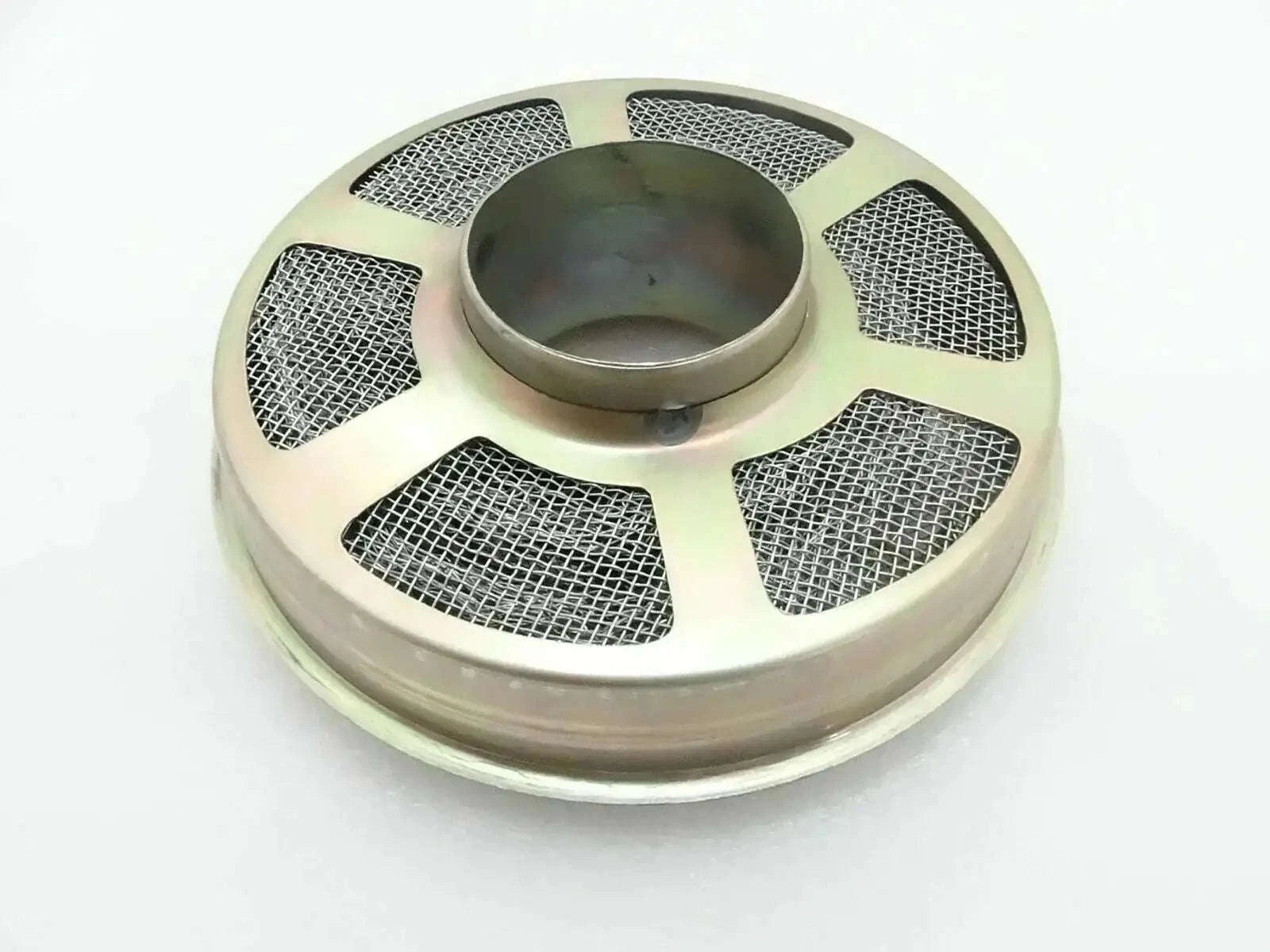 Circular air cleaner wire mesh filter with central inlet