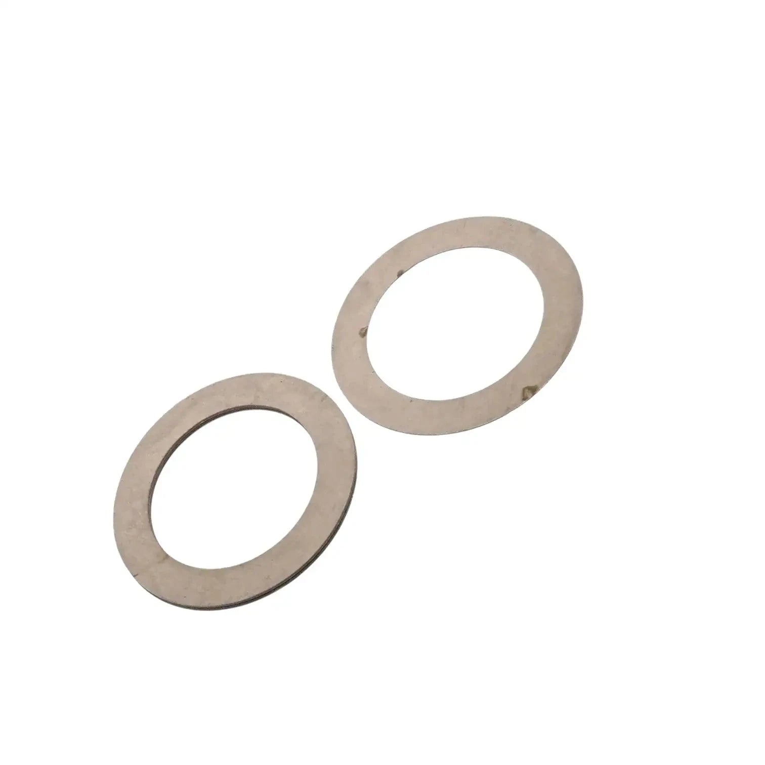 Bevel gear washer pair: one large and one small metal flat washer