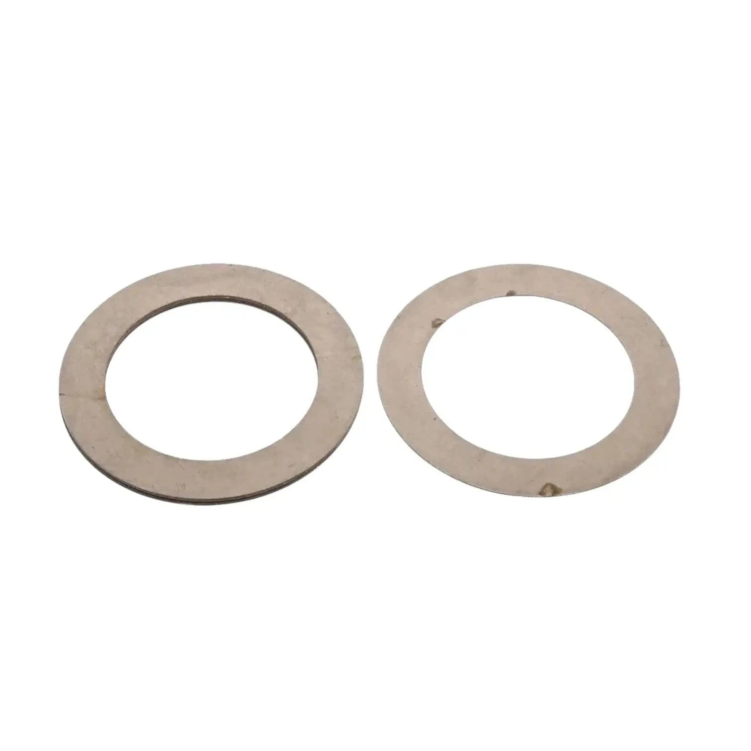 Bevel gear washer pair of two metal flat washers, both large and round