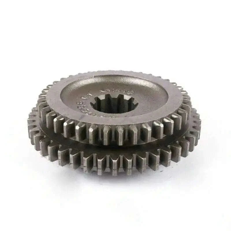 Metal tractor gear with splined hub and spur teeth