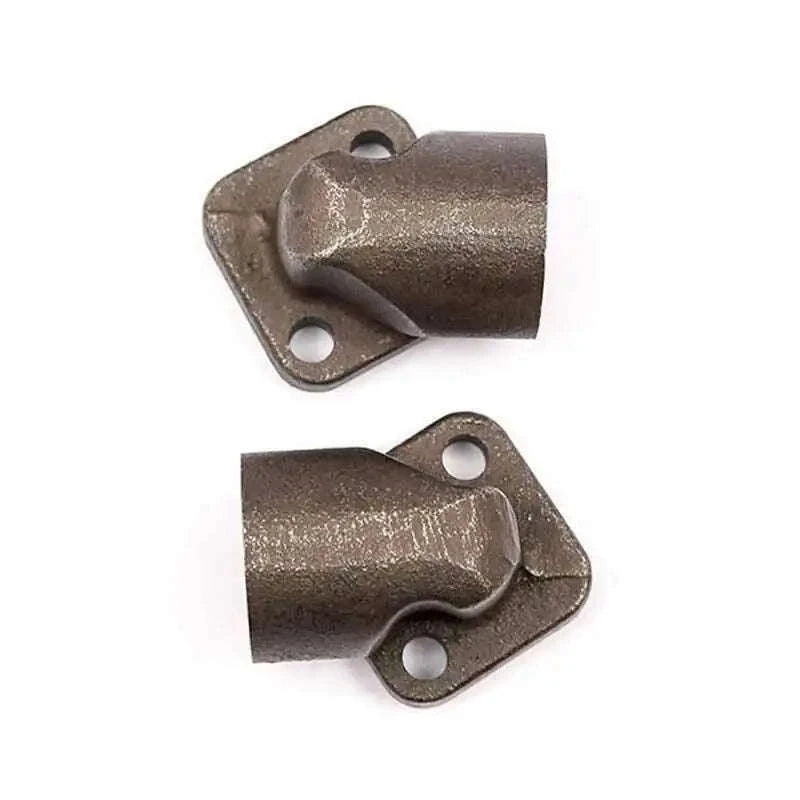 Hydraulic pump manifold pressure fitting with mounting flange, metallic brown