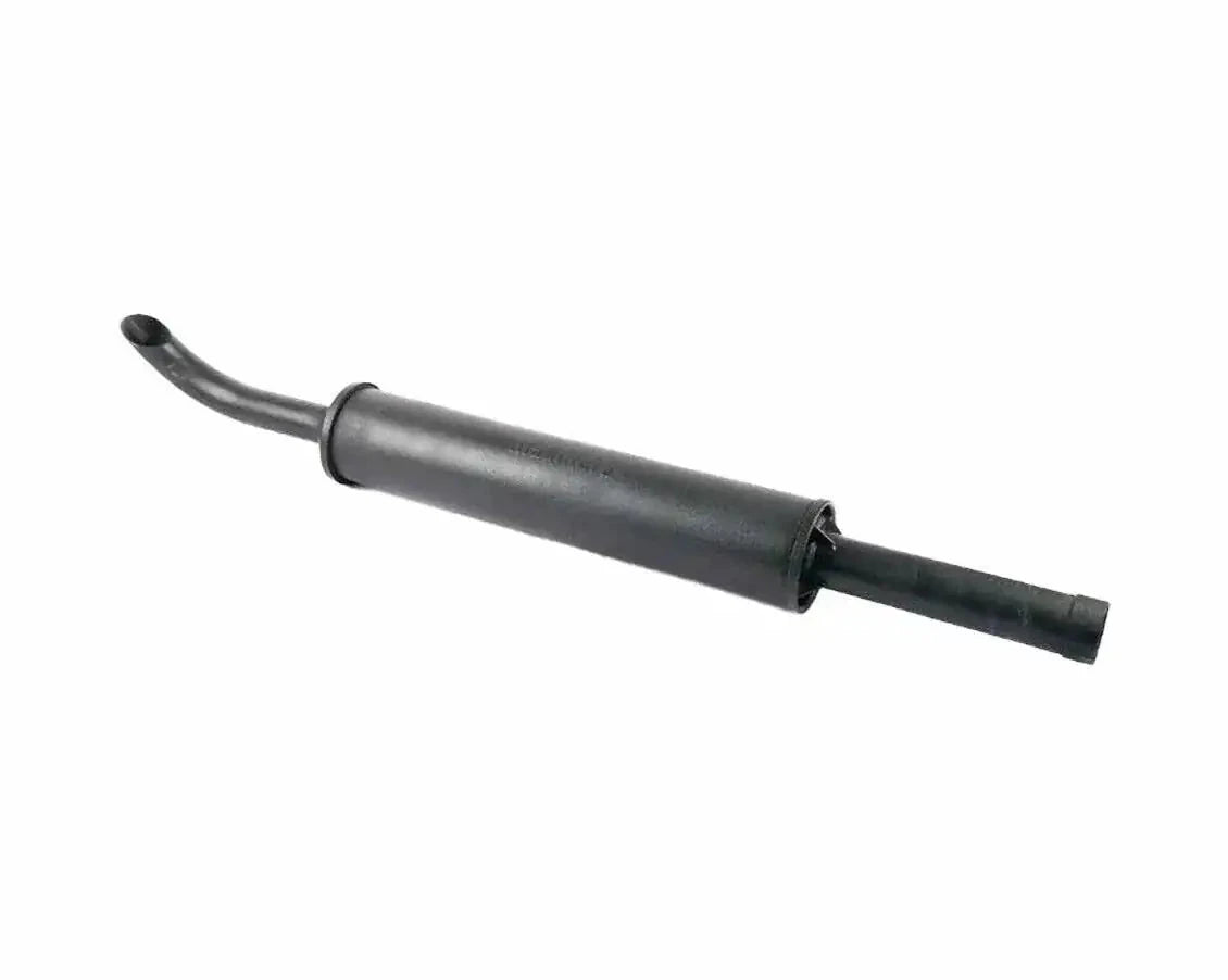 Tractor muffler silencer, dark gray metal with angled outlet