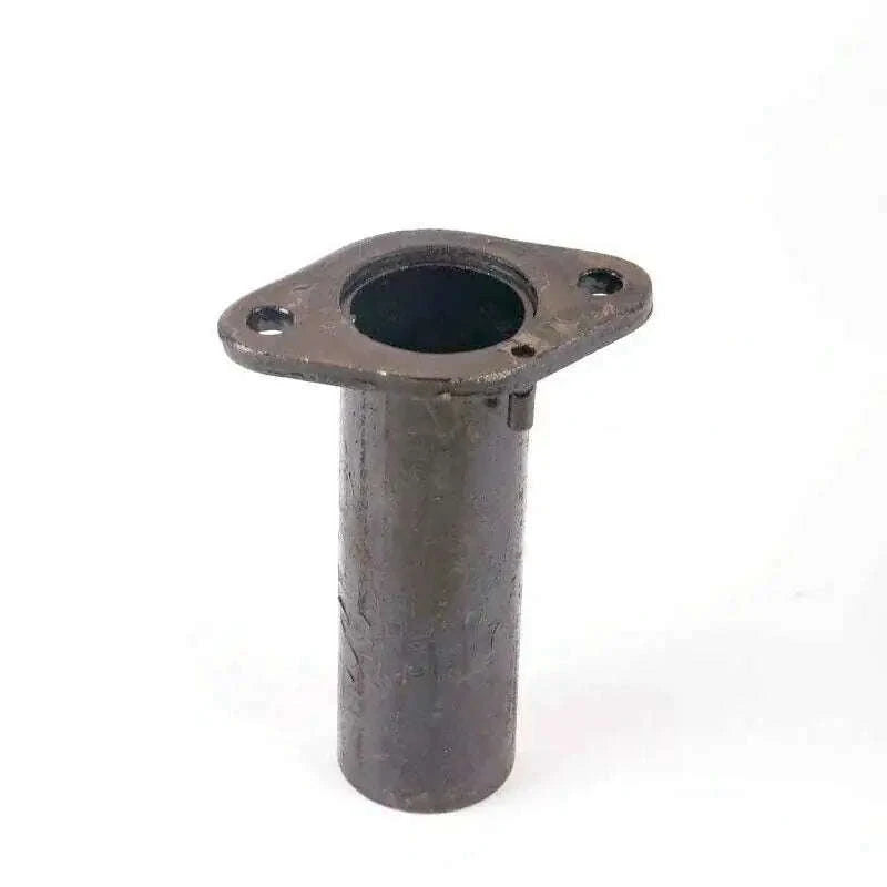 Tractor muffler extension pipe with flange, dark metal