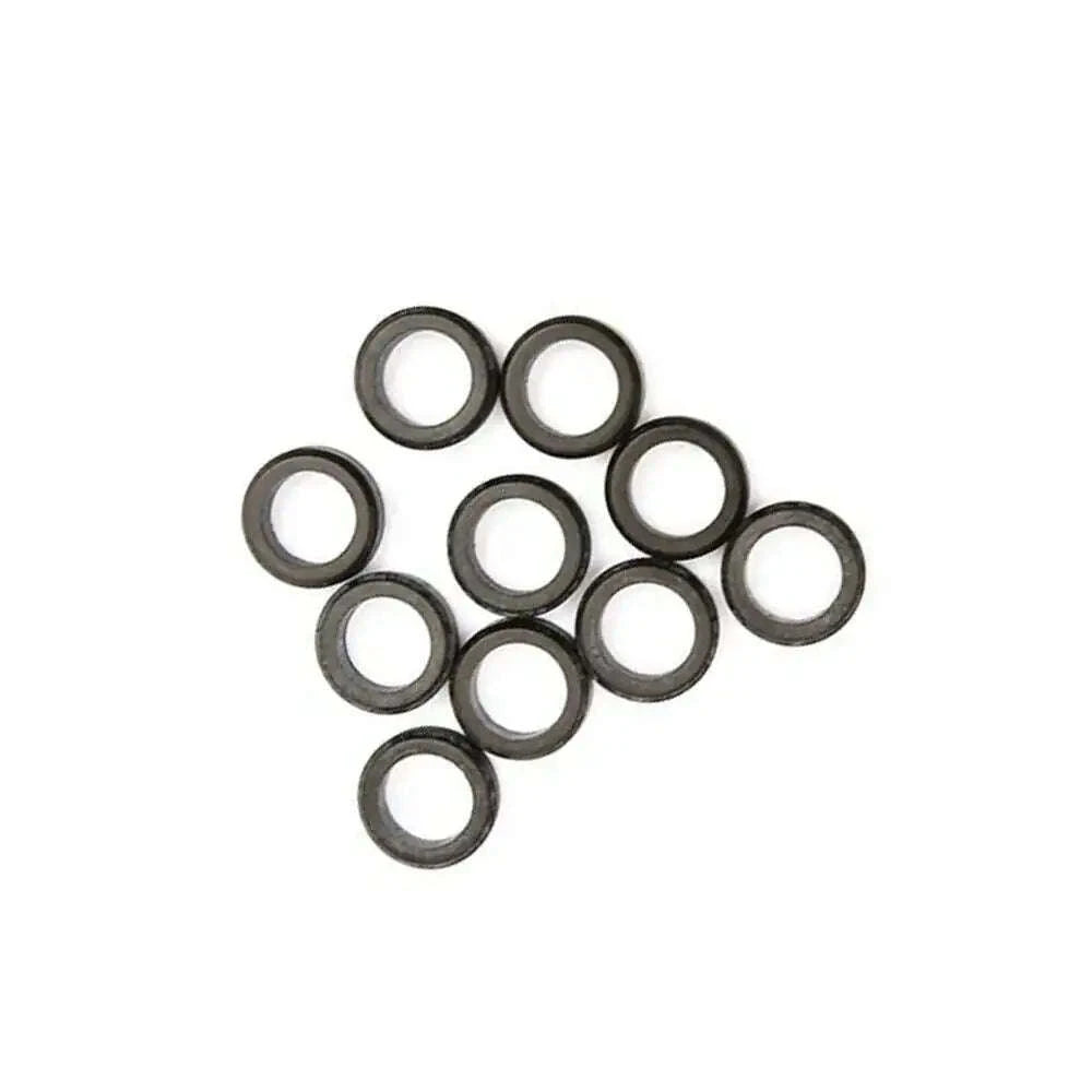 Rectangular-section O-ring set, dark gray, circular metal rings