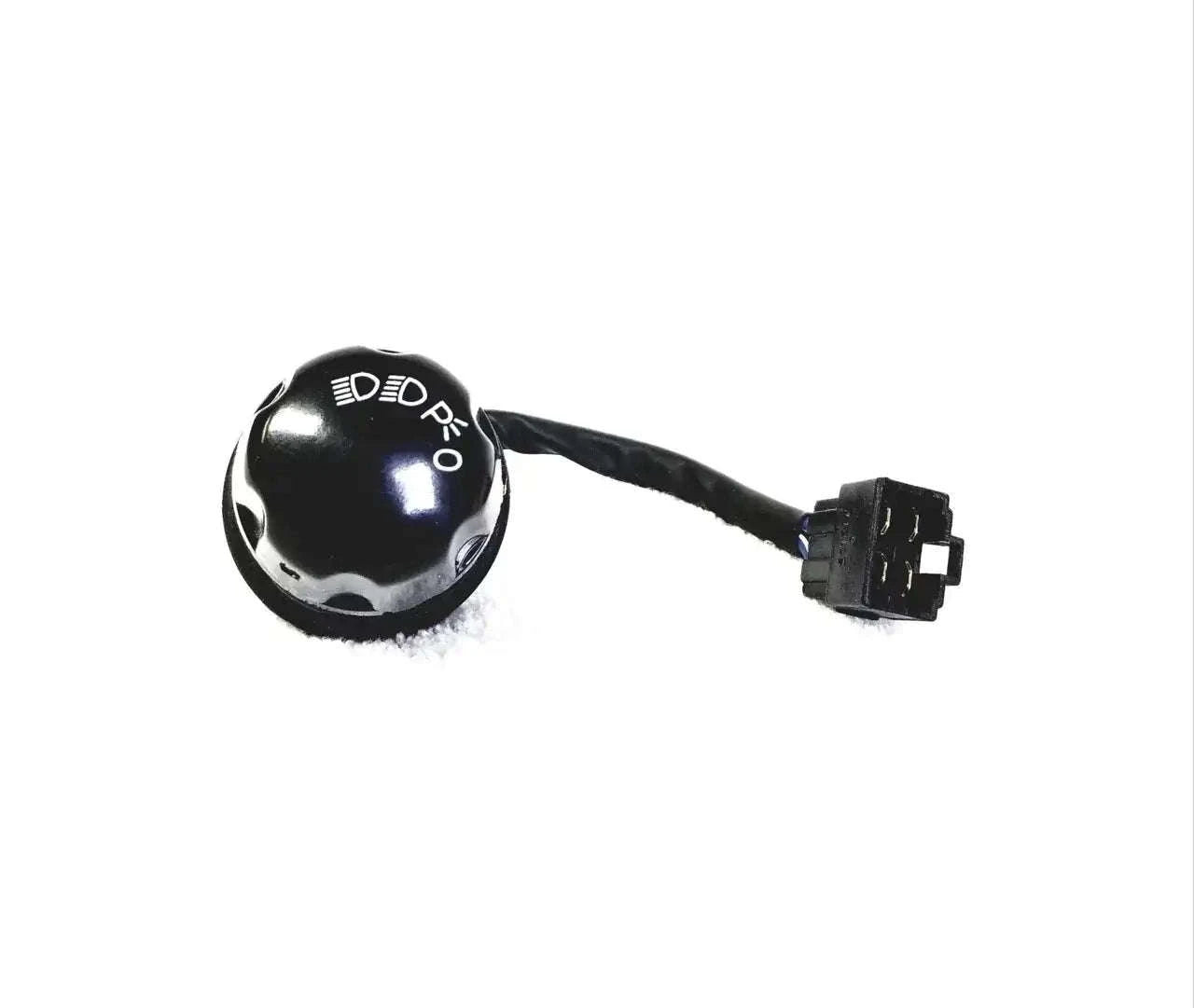 Tractor switch light assembly, black round bezel with 4-wire electrical connector
