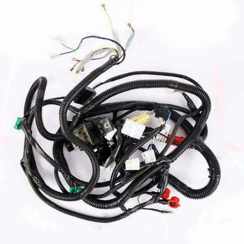 Fit For Mahindra Tractor Wiring Harness with black cable bundle and connectors