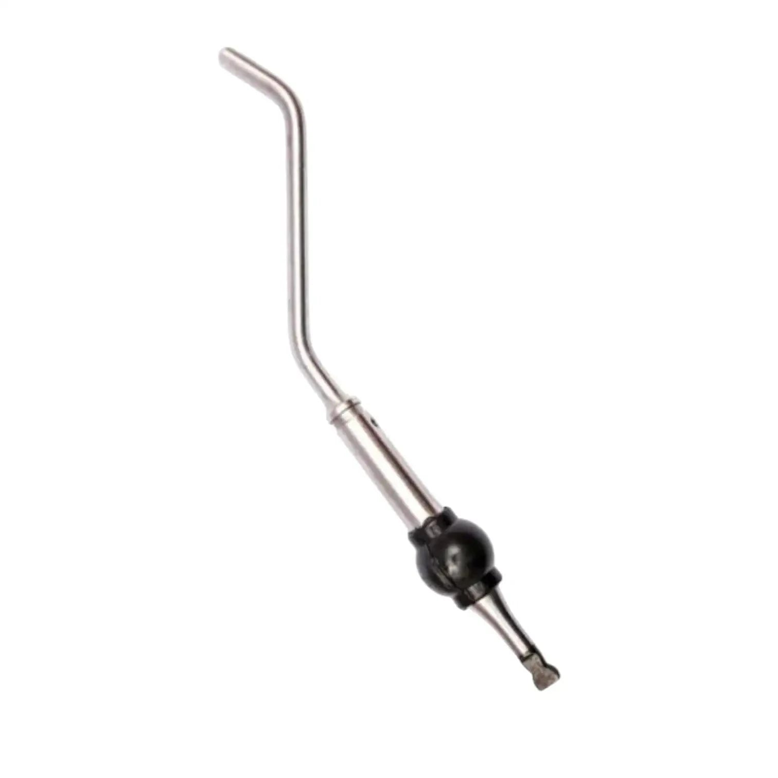 Tractor gear shifter lever with black coupler and tall curved metal handle