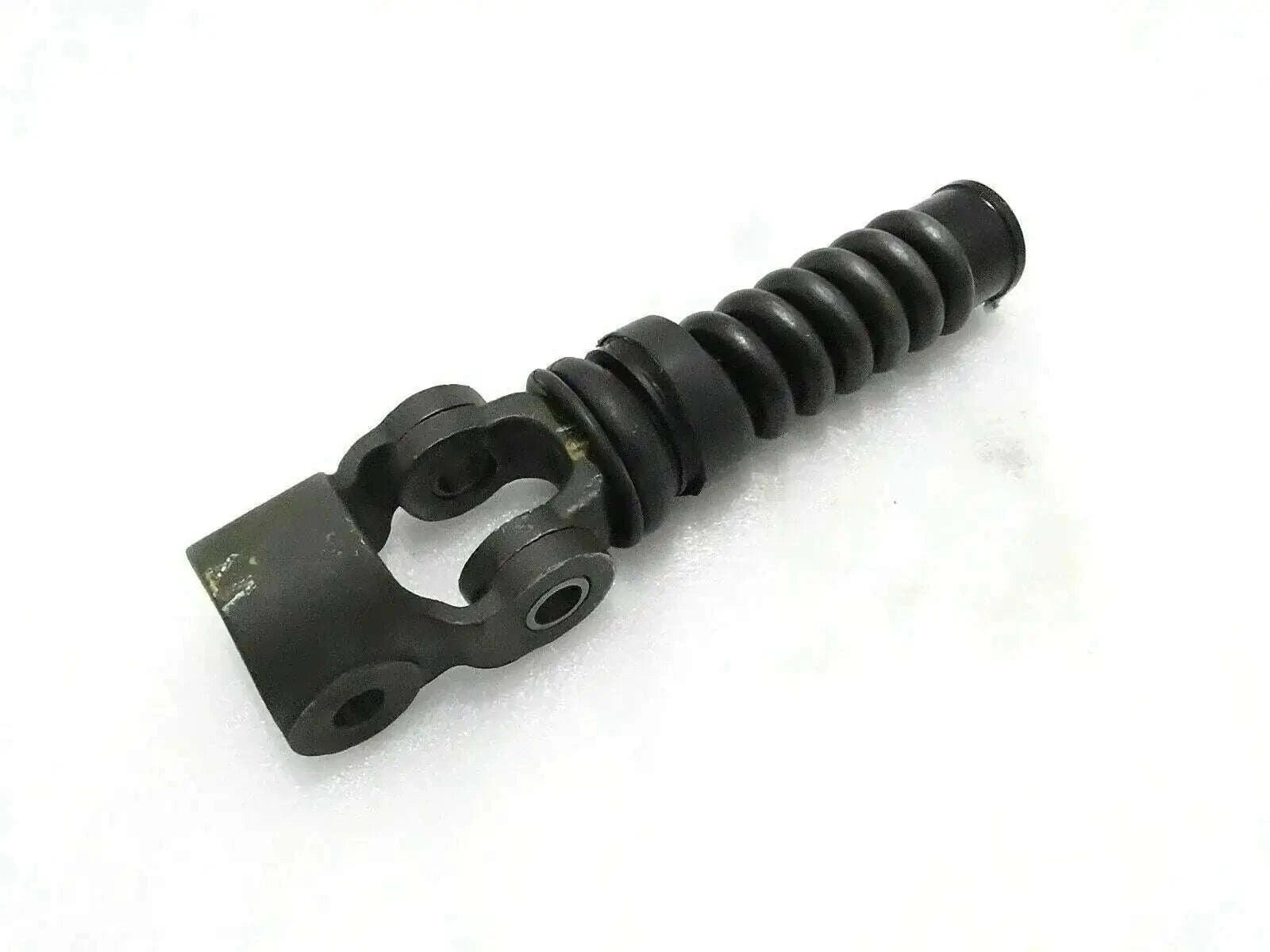 Hydraulic lift control linkage with black rubber boot and mounting bracket