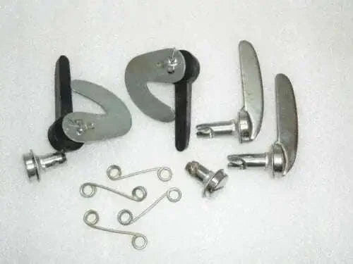 Bonnet grill catch kit set with metal brackets, rods, pins, and fasteners