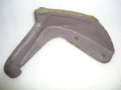 Rear axle block bracket with two bolt holes, dark gray metal