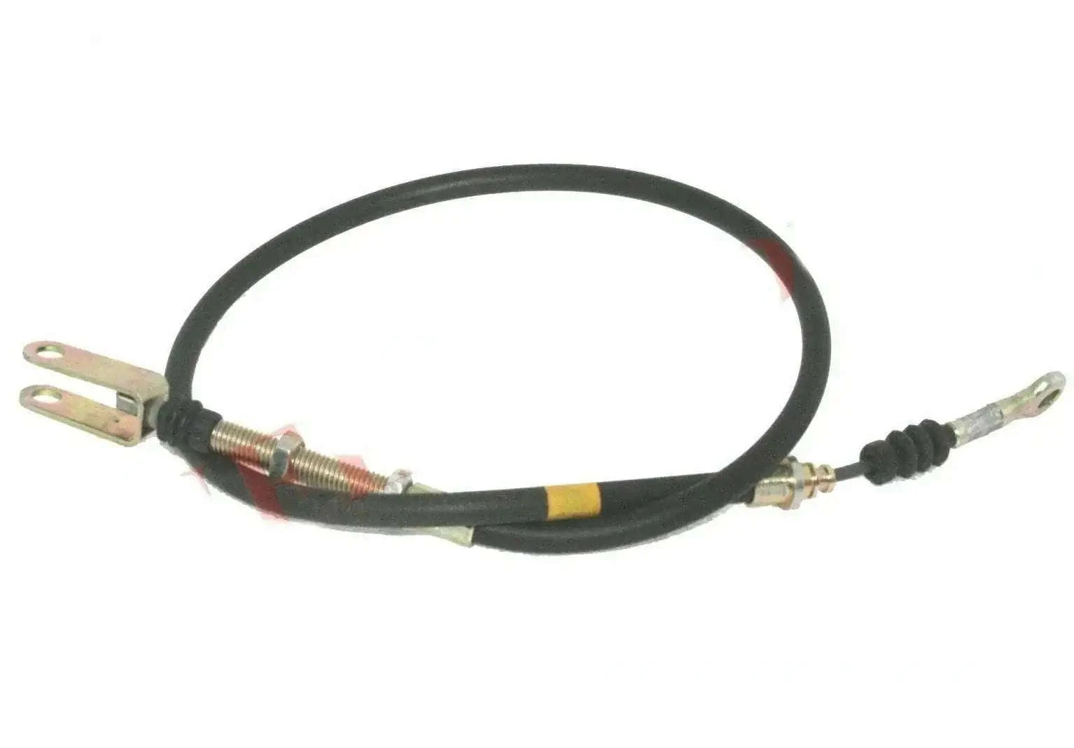 Brake cable assembly with black housing and metal end terminals