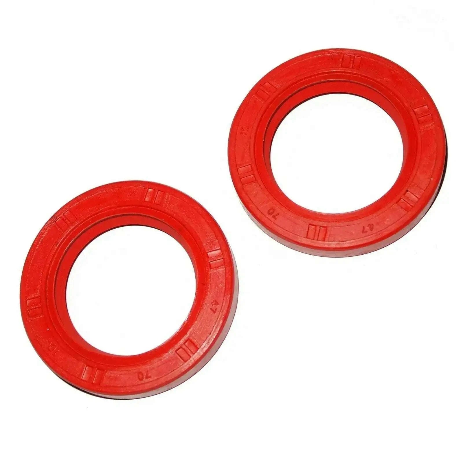 Red wheel hub seal, round rubber set of two