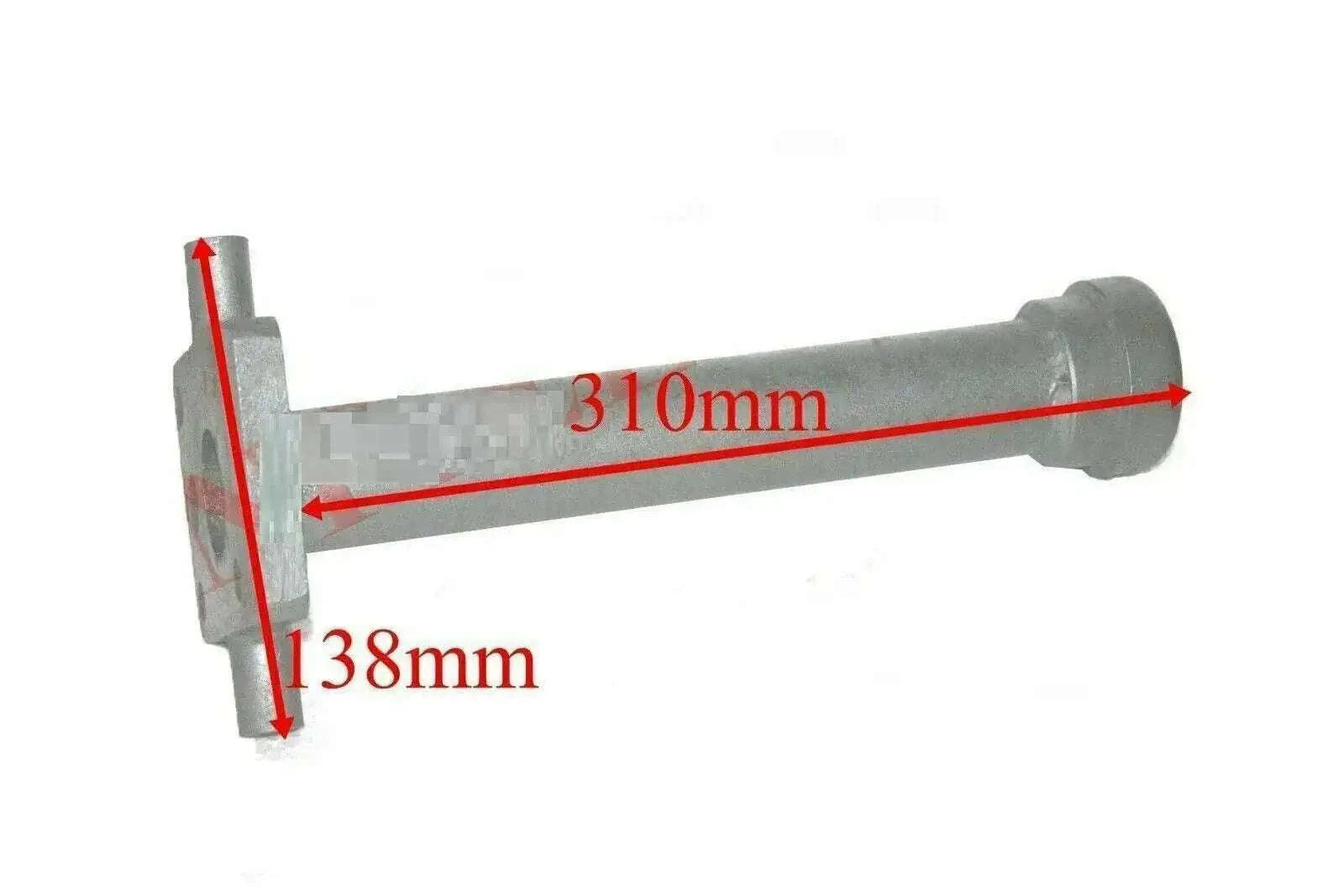 Steering column outer tube shaft with flange, 310 mm length and 138 mm width