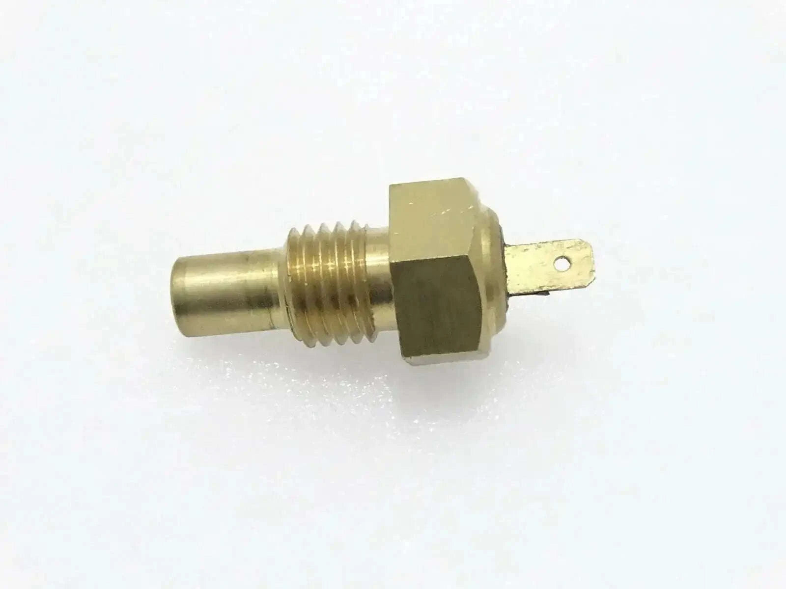 Electronic water temperature sensor with brass threaded probe and electrical spade terminal