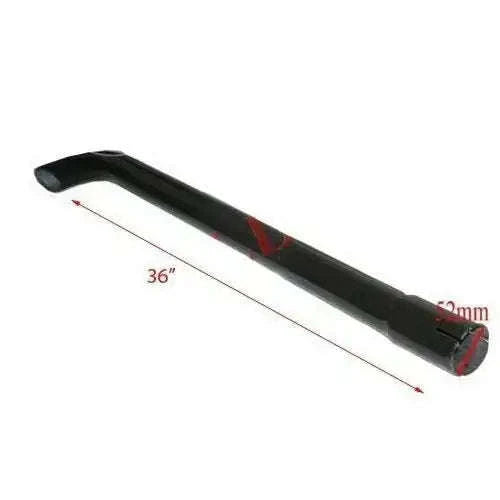 Black enamel swan neck exhaust silencer pipe, 36 in length