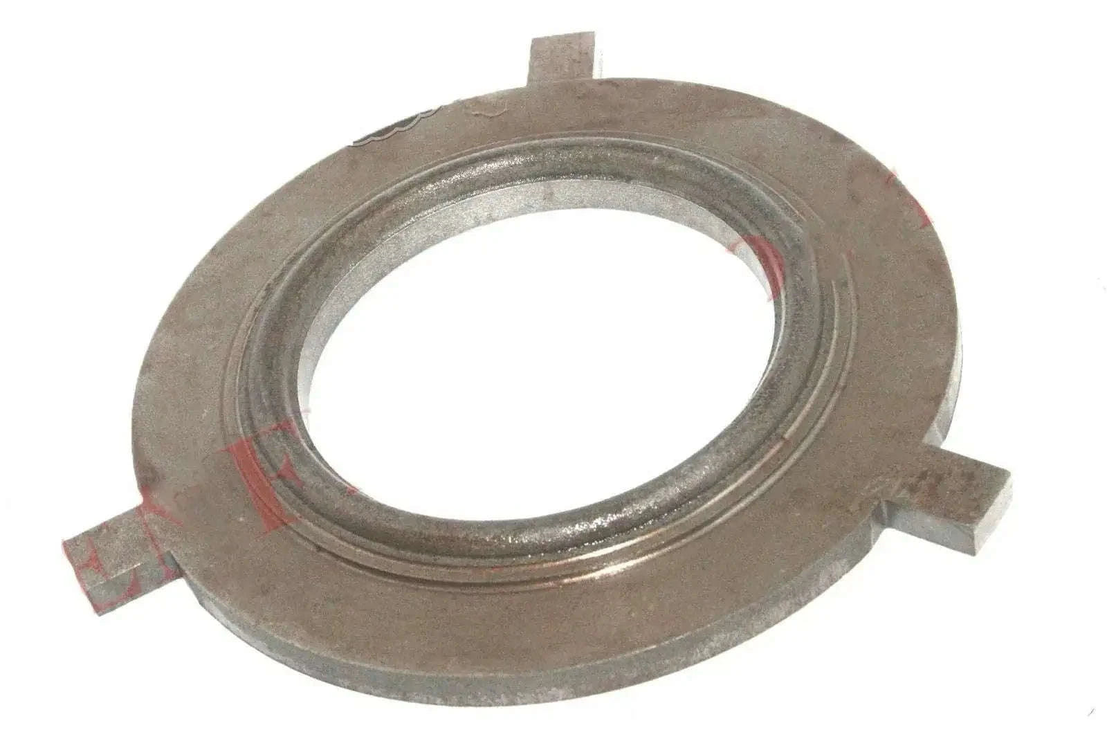 Metal PTO pressure plate with three teeth and circular center