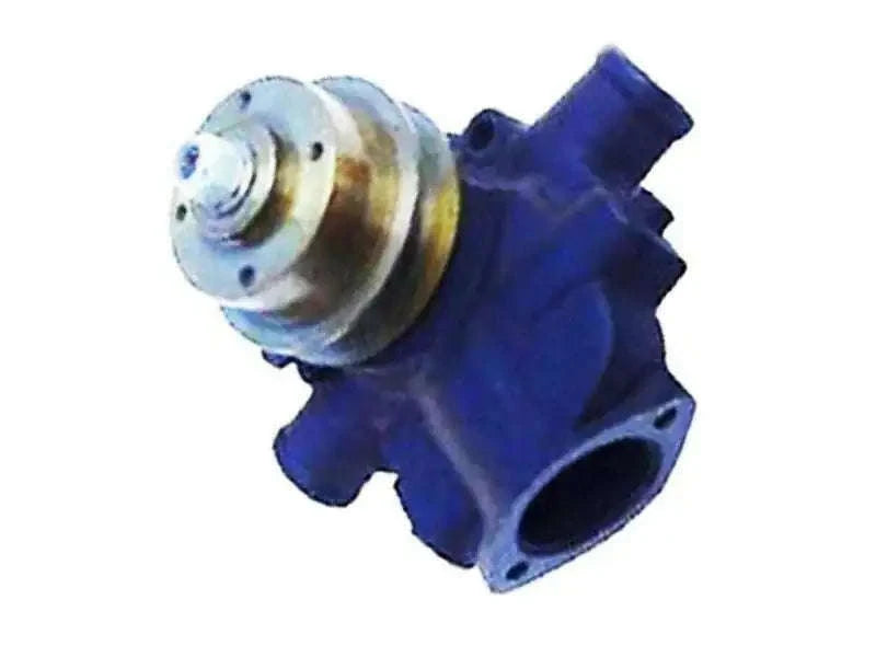 Blue high-position water pump with metal flange and hose inlet