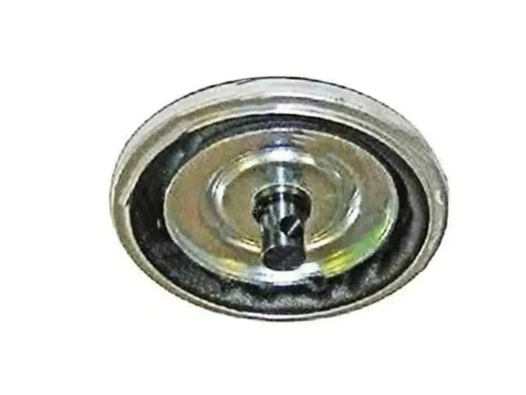 Metal injection pump diaphragm with central bolt and circular gasket ring