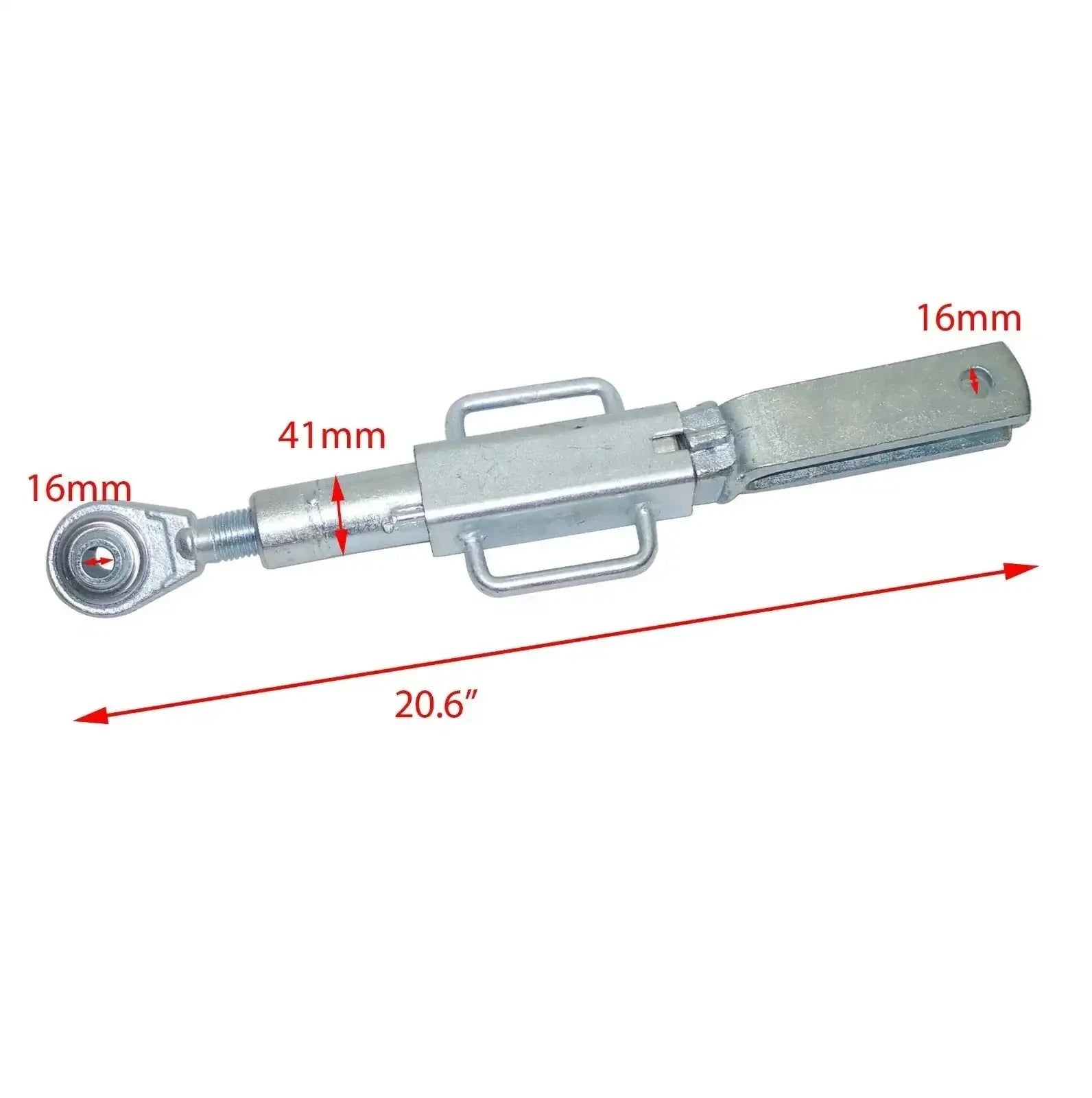 Leveling box assembly for Massey Ferguson model, metal construction, 20.6 inches long, used for tractor leveling.