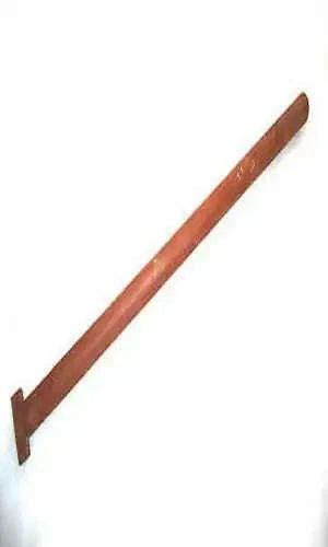 Rust-brown metal brake camshaft lever with angled fork end