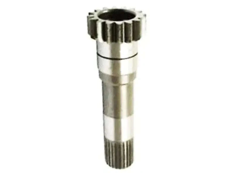 Metal PTO pinion shaft with splined end