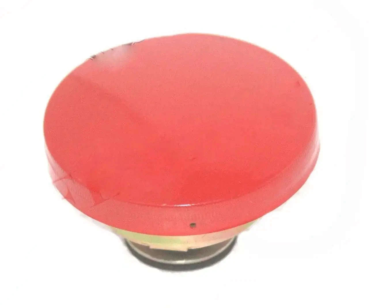 Red radiator cap with metal base