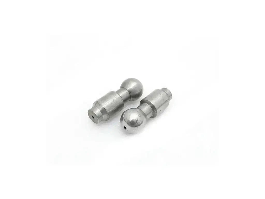 Tractor front axle radius rod head end set with steel ball joints, two-piece