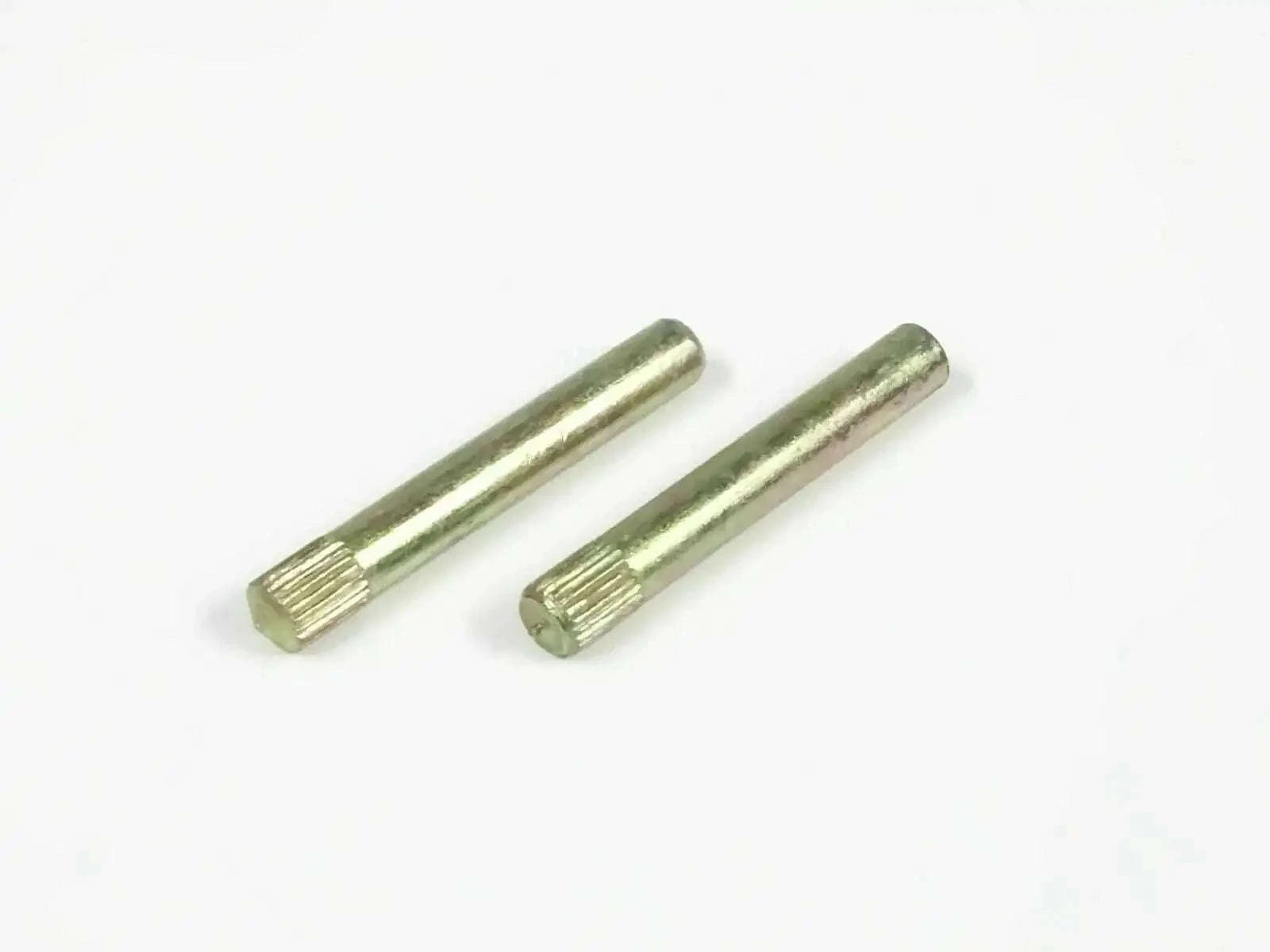 Metal gear lever locking pins, cylindrical with fluted ends
